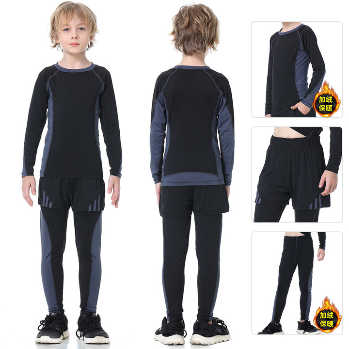 Drenge funktionssportdragt med langærmet overdel og åndbare shorts Stilla