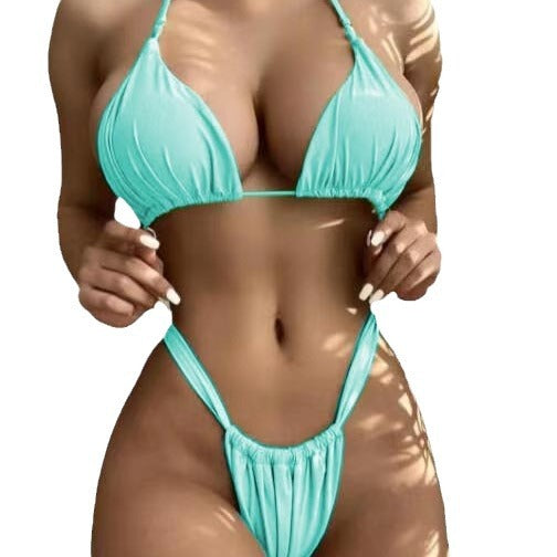 Dame Triangel-Bikini-Sæt med justerbart Cut-Out Design og højt benudskæring Stilla