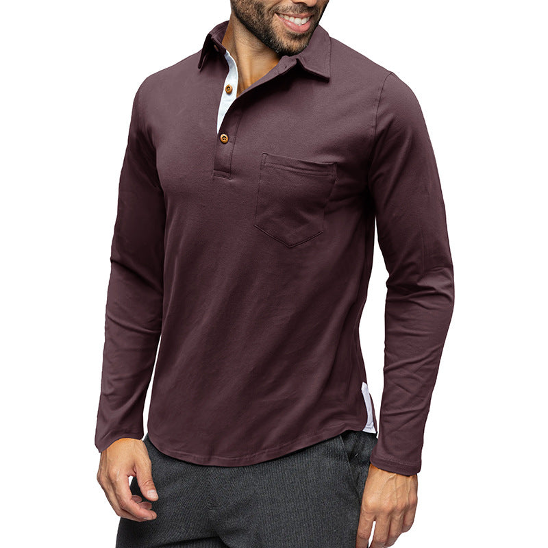 Herre Langærmet Polo T-shirt Stilla