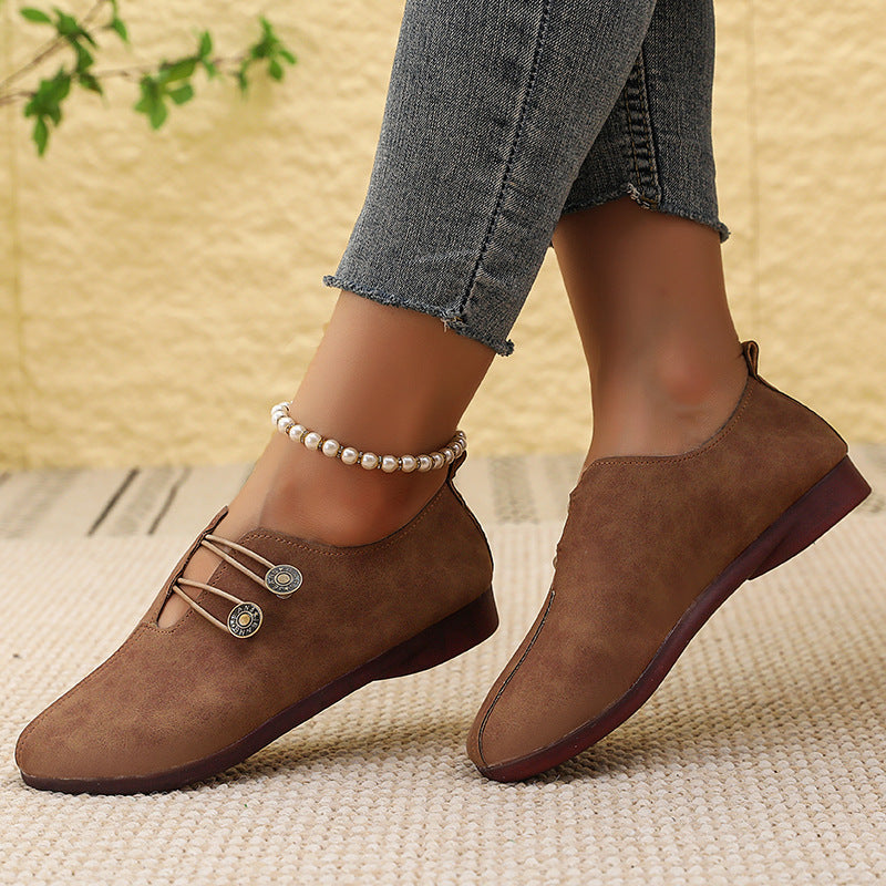 Dame Wildleder Snørebånd Slip-On Sko Stilla