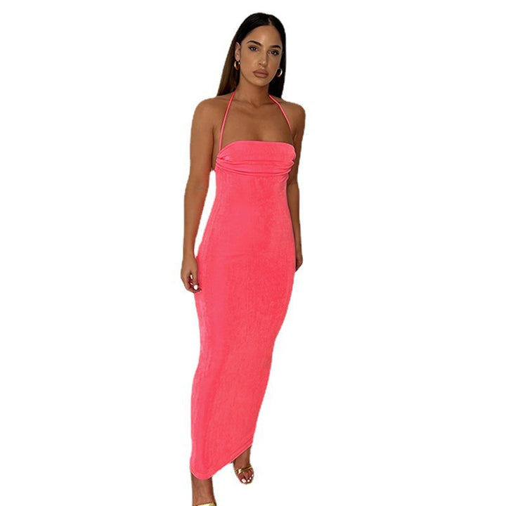 Dame Bodycon Slipkjole med justerbare stropper Stilla