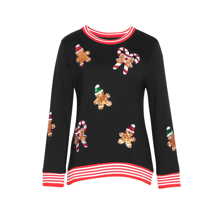 Dame Festlig Grafik Pullover Stilla