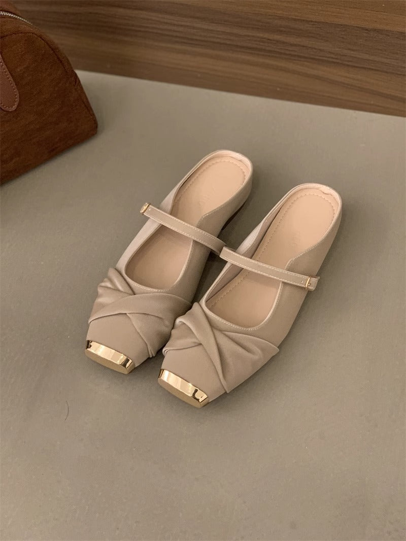 Damer Elegante Åben-Spids Balletsko med Sløjfe-Detalje Stilla