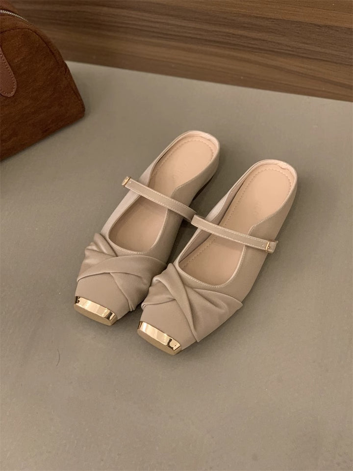 Damer Elegante Åben-Spids Balletsko med Sløjfe-Detalje Stilla