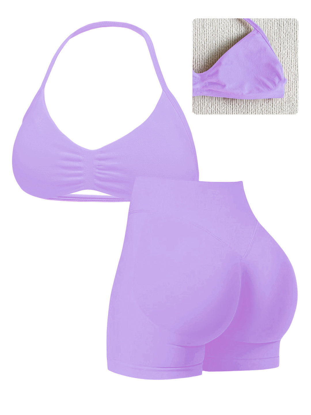 Dame Sporty Bikini med polstret top og høj talje Skovae