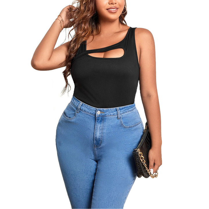 Dame Body med asymmetrisk cut-out og komfortabel slangeprint Skovae