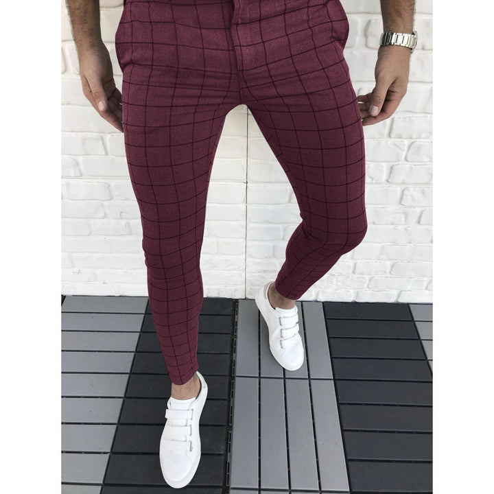 Herrer Ternet Slim-Fit Bukser med elastisk Liv Stilla