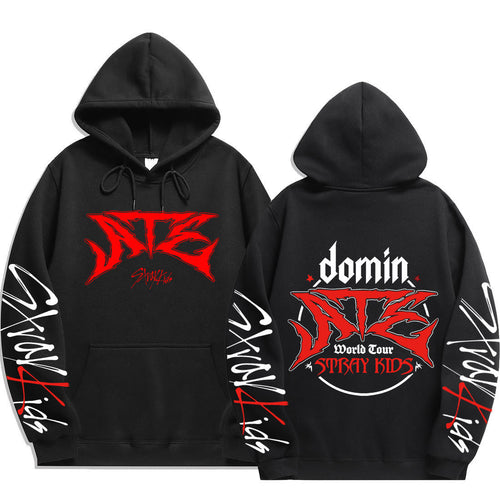 Dame hoodie med iøjnefaldende grafisk design Skovae