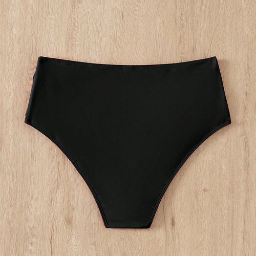 Dame Høj Talje Bikini-Bund med Rynkedesign Skovae