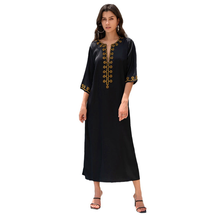 Dame Kaftan med kunstneriske, håndlavede broderier Stilla
