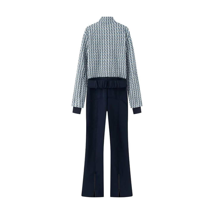Kvinders sporty jumpsuit sæt med trendy lynlås og elastisk talje Stilla
