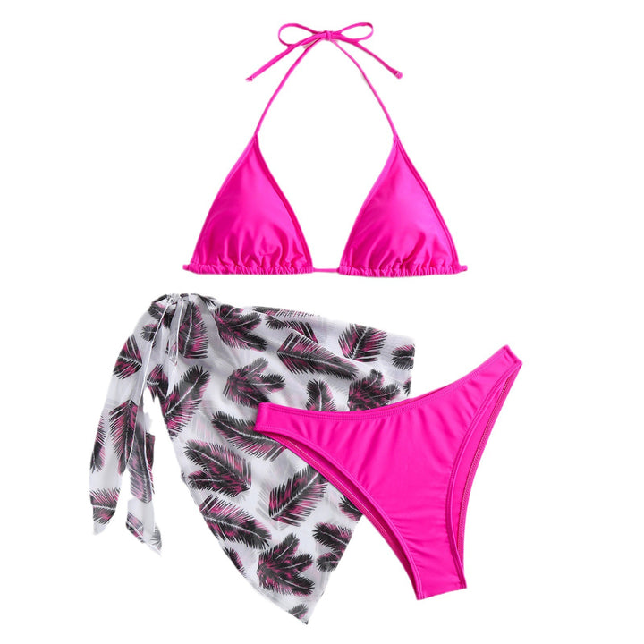 Dame Triangel-Bikini-Sæt med gennemsigtig Sarong Stilla