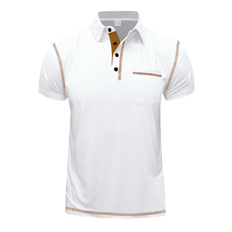 Herre fashion polo shirt med moderne krave og praktisk brystlomme Stilla