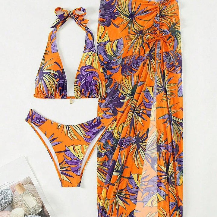 Dame bikini-sæt med legende kimono og raffinerede detaljer Stilla