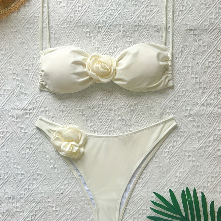 Dame Bikini med blomsterdetalje Stilla