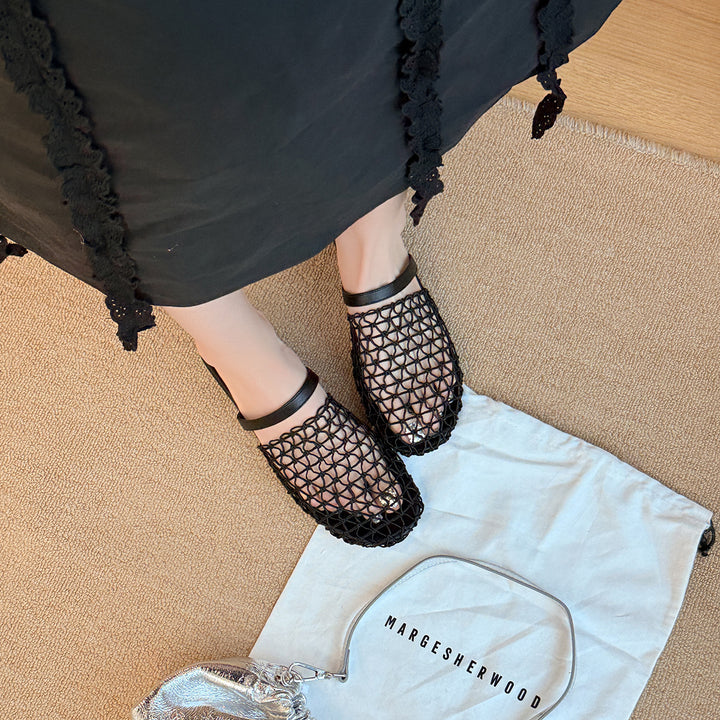 Femme Elegant Åben-Gewebe Glidende Sandaler Stilla
