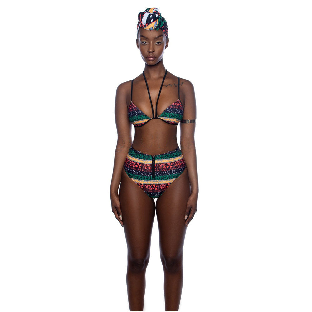 Dame Bikini Sæt med trendy vævet mønster Stilla