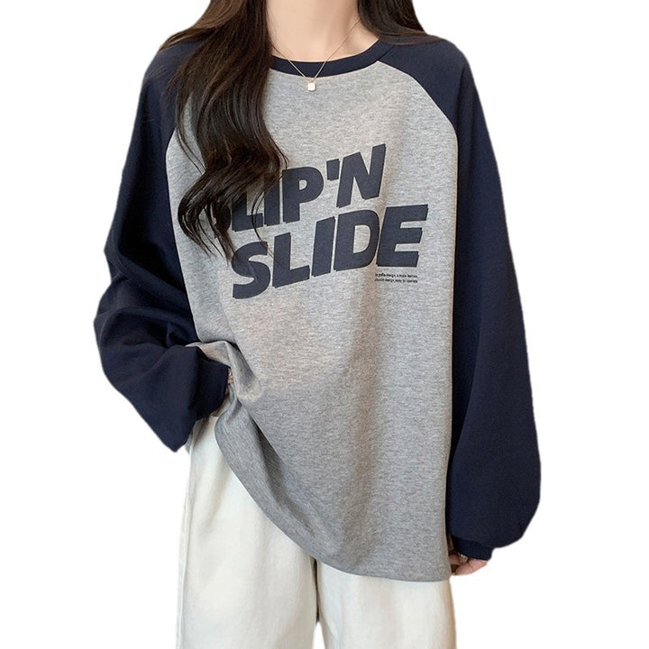 Dame Casual Grafisk Raglan Sweatshirt Stilla