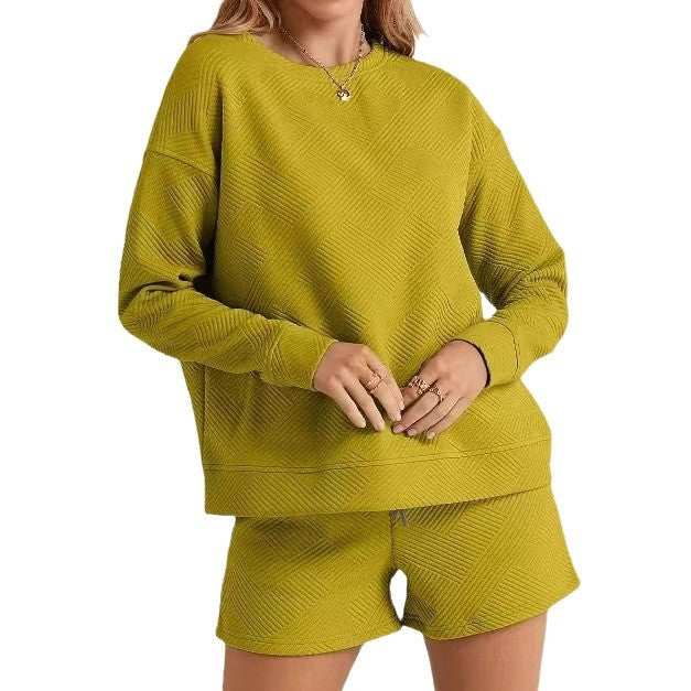 Dame afslappet sæt bestående af quiltet top og shorts Stilla