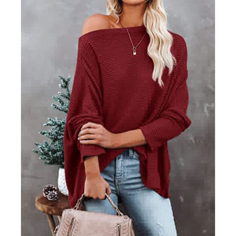 Dame Oversized Vaffelstrik Pullover Stilla