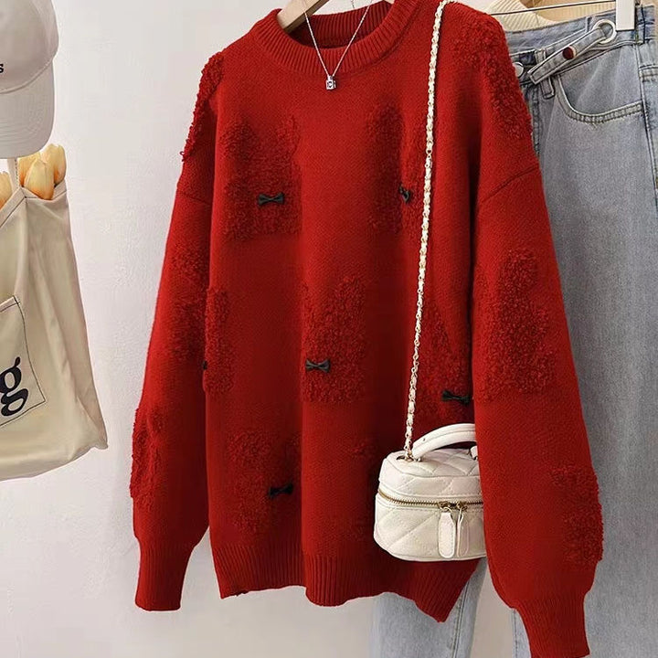 Damer hyggelig sweater med legende dyre applikationer Stilla
