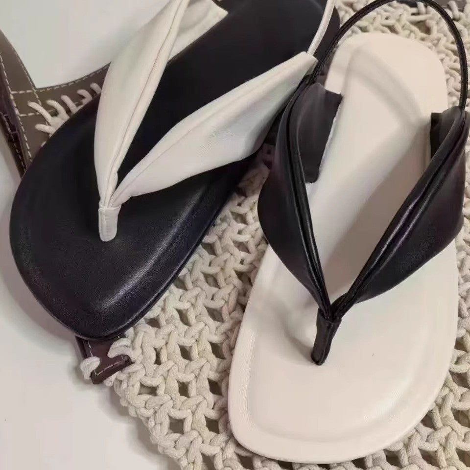 Dame Minimalistiske Tåseparator Sandaler med Justerbare Stropper Stilla