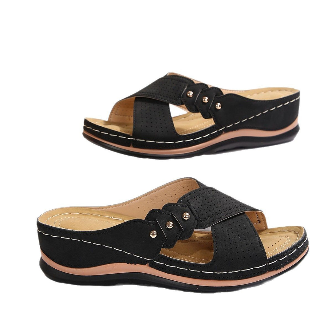 Stilfulde perforerede slip-ons sandaler til damer Stilla