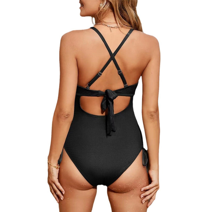 Dame en-delt badedragt med raffineret snit og cut-out-design Stilla