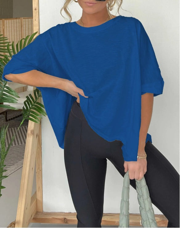 Dame casual oversized T-shirt med luftige ærmer Stilla