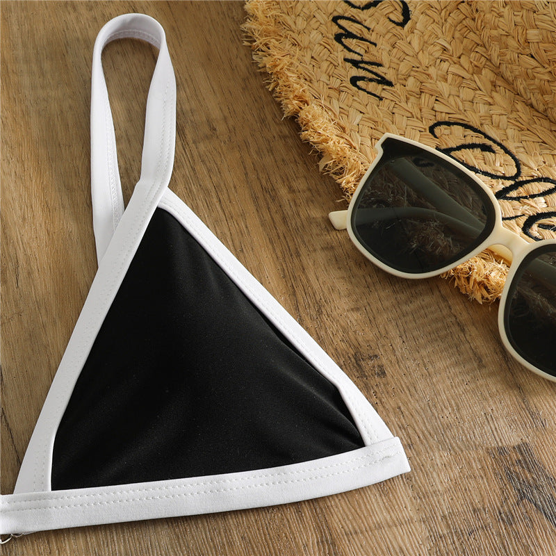 Dame Triangle Bralette og Højskåret Bikiniunderdel Sæt Stilla