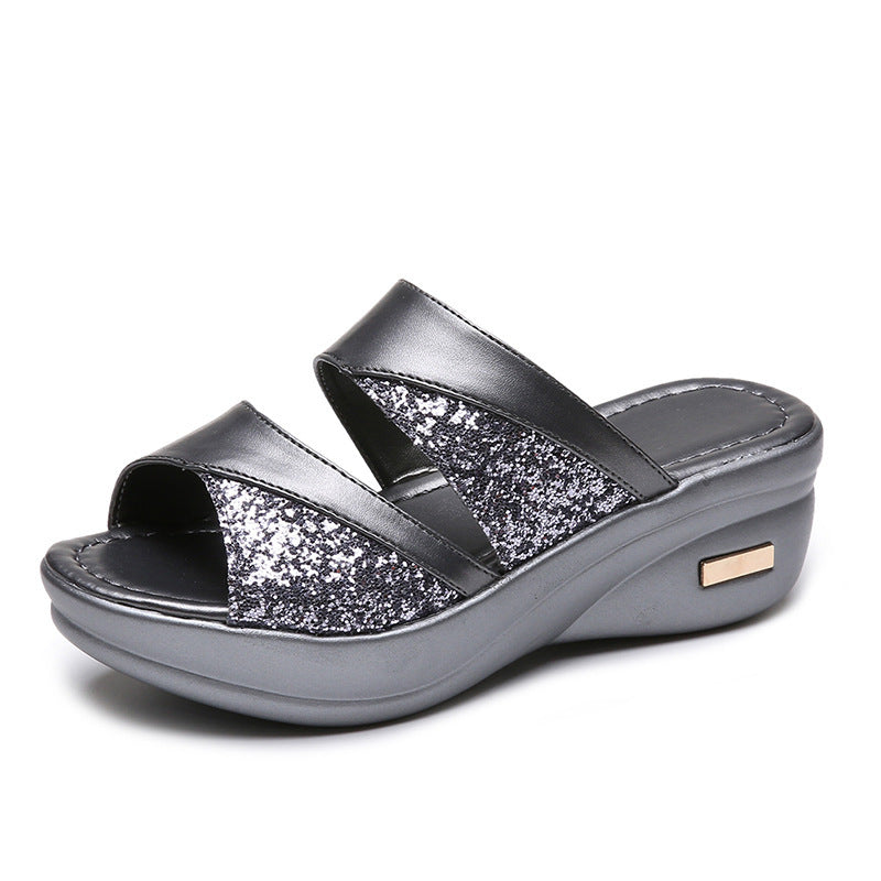 Dame Glamourøse Sandaler med glitrende accenter og skridsikker sål Stilla