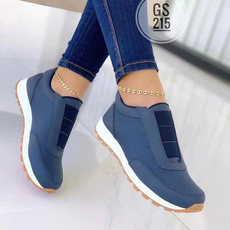 Dame sport sneakers med elastisk rem og åndbar mesh-overflade Stilla