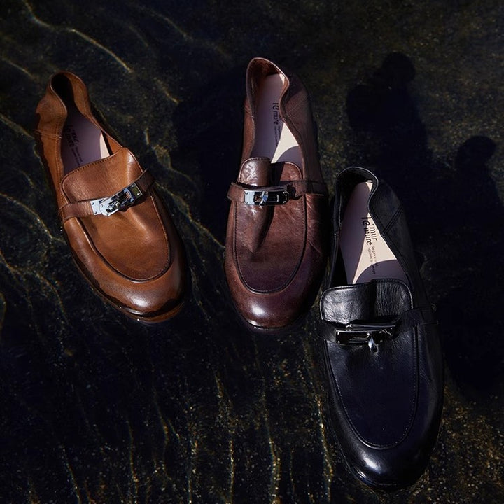 Herrer Premium Læder Slipper med dekorativt accent Stilla