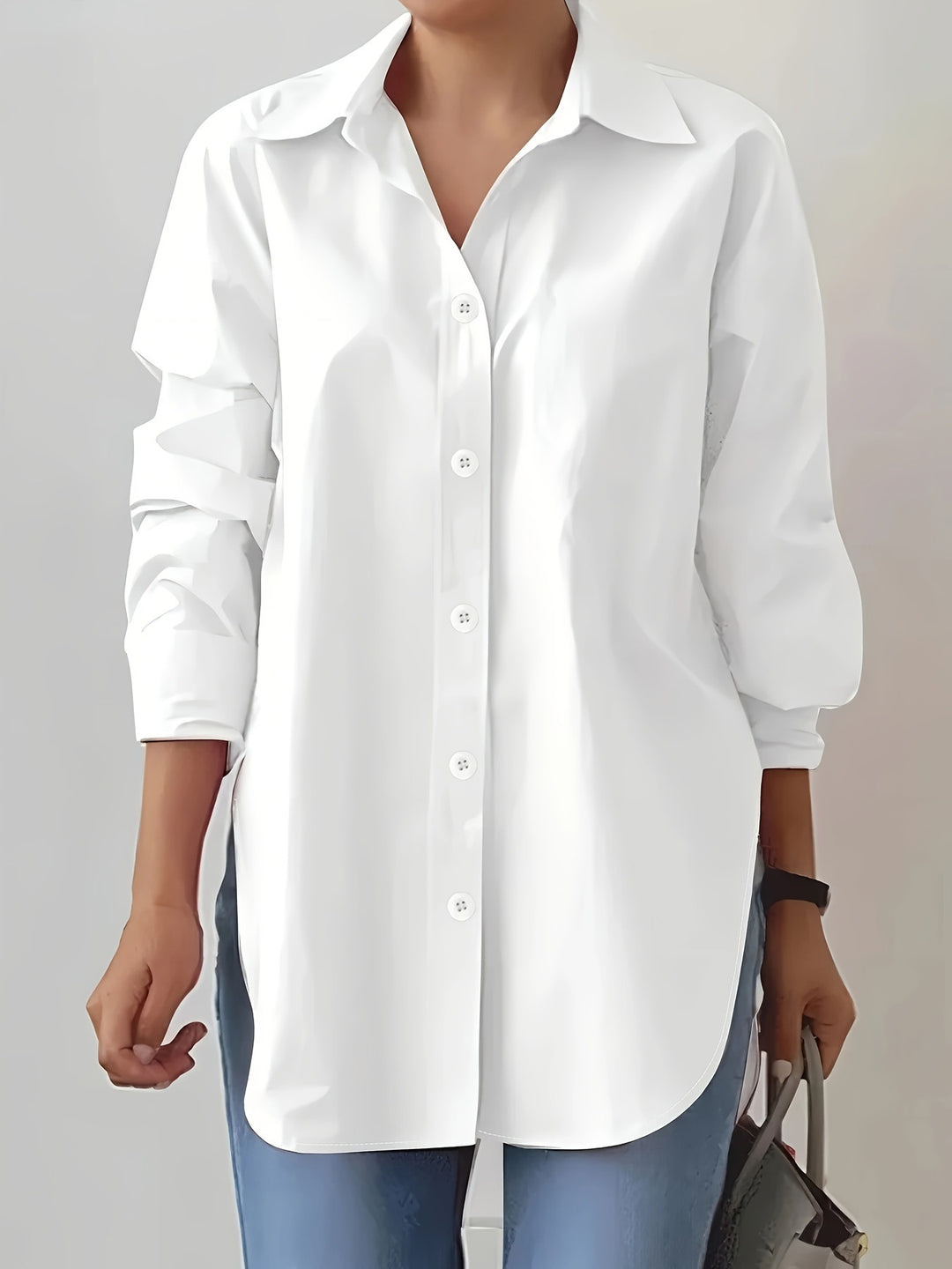 Dame elegant og behagelig langærmet blouse Stilla