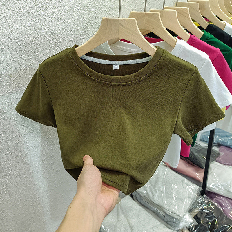 Femme Classic Rundhættes Bomulds-T-shirt Stilla