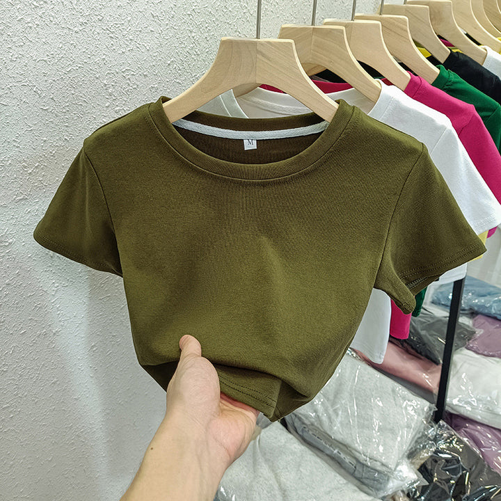 Femme Classic Rundhættes Bomulds-T-shirt Stilla
