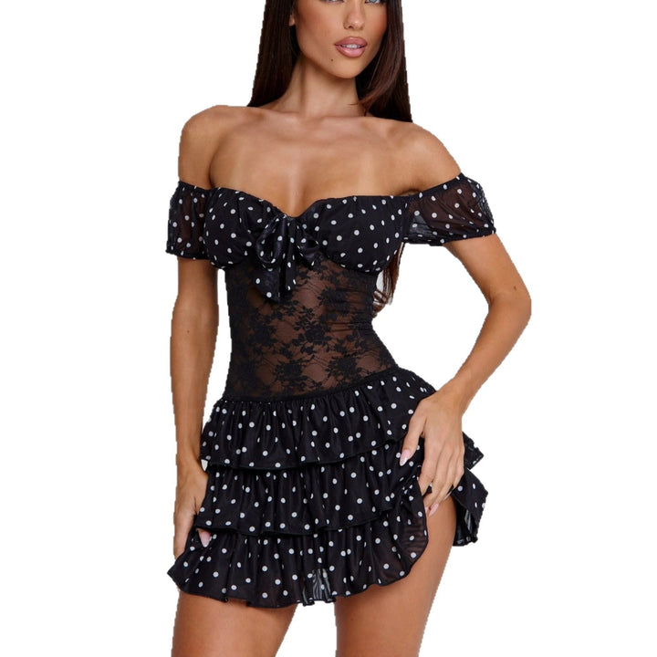 Damer Legende Off-Shoulder Kjole med Rüshe detaljer Skovae