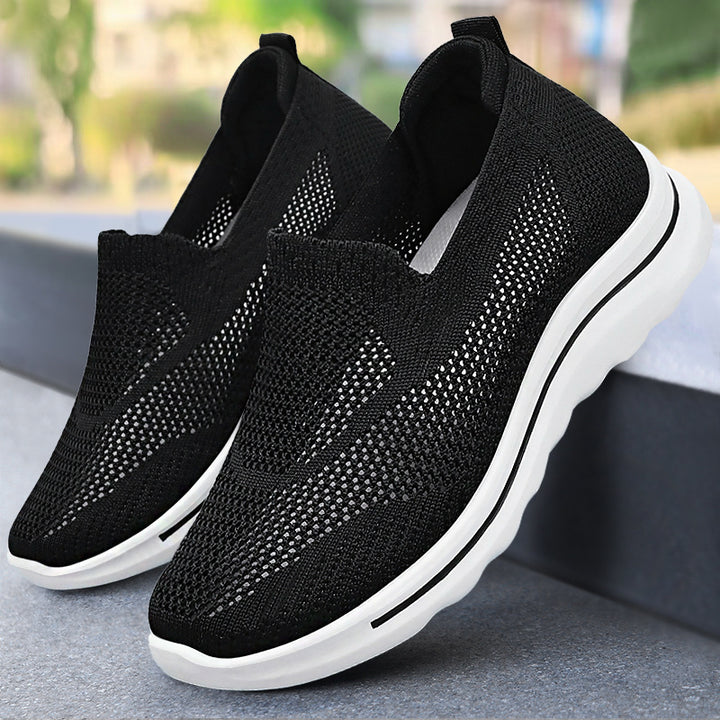Dame Åndbare Slip-On Sneakers med elastisk Struktur Stilla