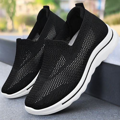 Dame Åndbare Slip-On Sneakers med elastisk Struktur Stilla
