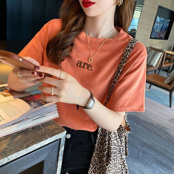 Femme Casual Grafik T-shirt Stilla