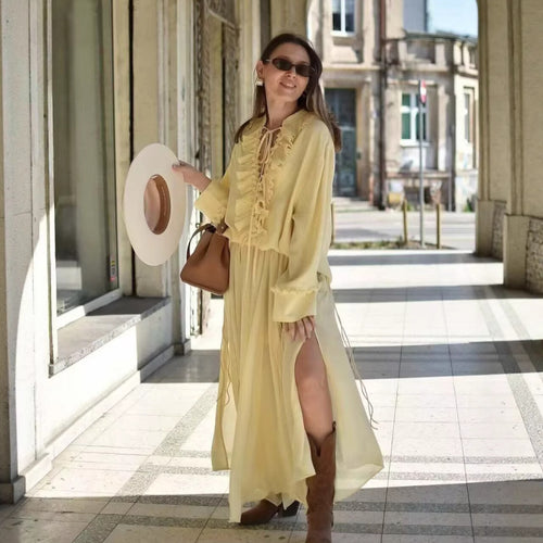 Femme Elegante Rynkeudskæring Bluse Stilla