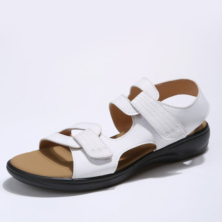Dame Behagelige Velours-Sandaler med dobbelt Velcro-lukning og anatomisk fodseng Stilla