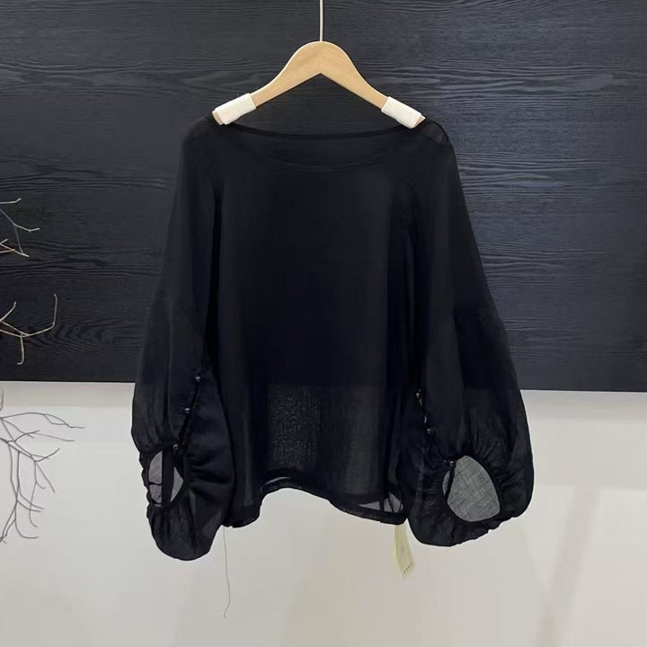 Dame Casual Ballonærme Bluse Stilla