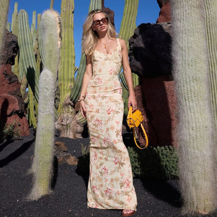 Dame pencil kjole med blomsterdetaljer Stilla