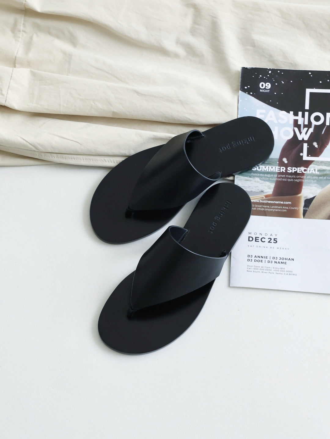 Dame Minimalistiske Åbne Tå Slide Sandaler Stilla