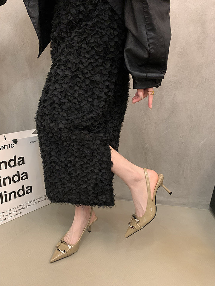 Dame spids Slingback-hæle med elegant spænde-detalje Stilla