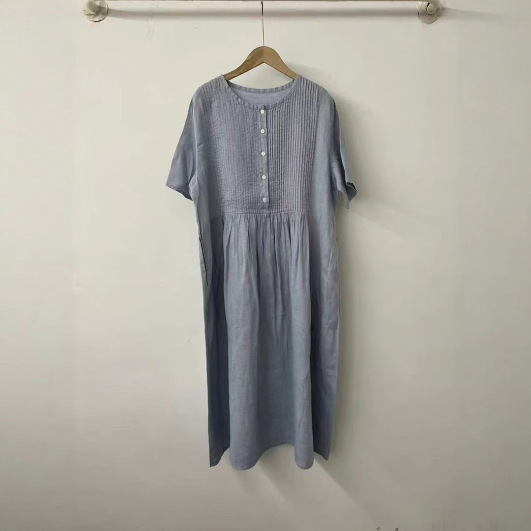 Femme Casual Knap-Bomulds Kjole Stilla