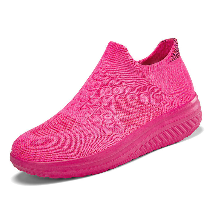 Dame Slip-On Sport Sneakers med åndbart strikdesign Stilla