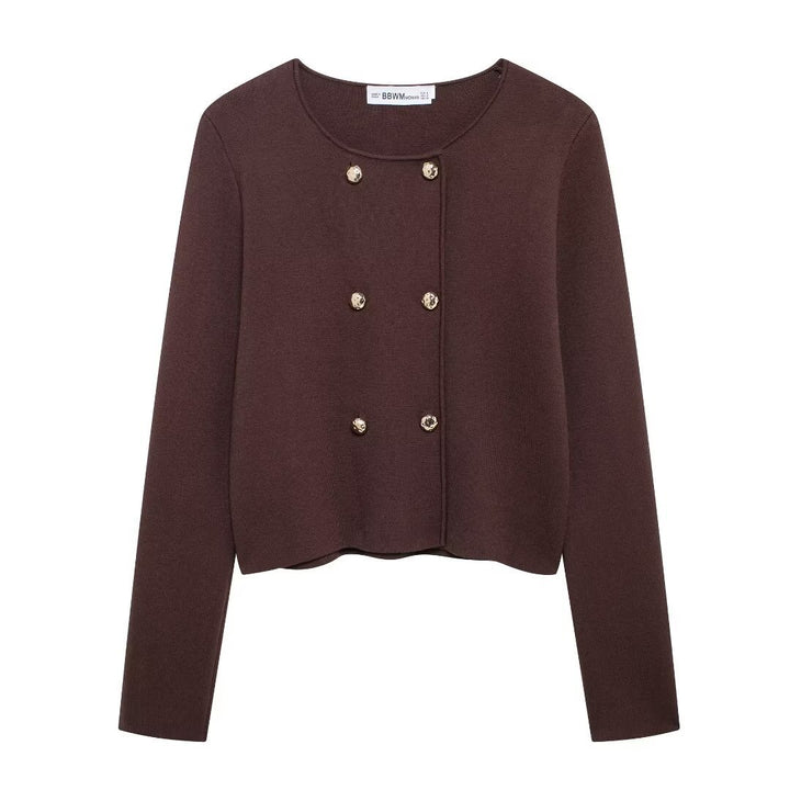 Femme Dobbeltknapstrikcardigan Stilla