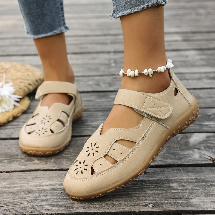 Dame komfort-sandaler med åndbart overmateriale og justerbar velcro Stilla